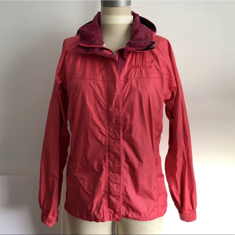 Marmot Rain Jacket w/ hood, color: salmon